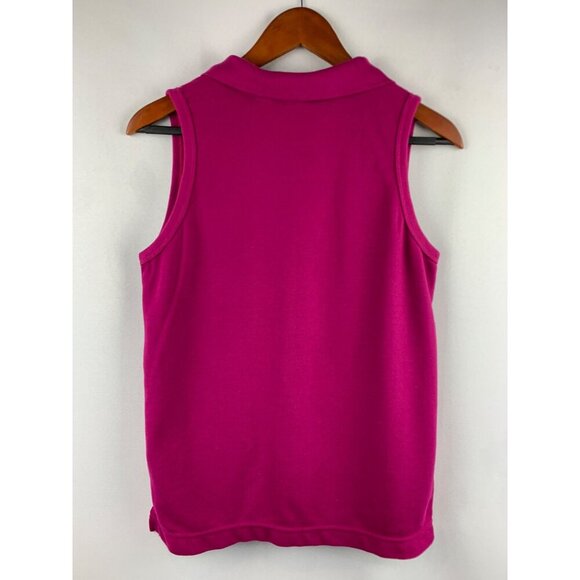 Basic Essentials Womens Sleeveless Pink Button-Up Shirt Size S - Picture 4 of 4